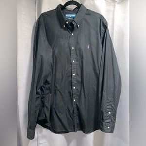 Ralph Lauren Polo button up dress shirt with purple insignia size 2XL